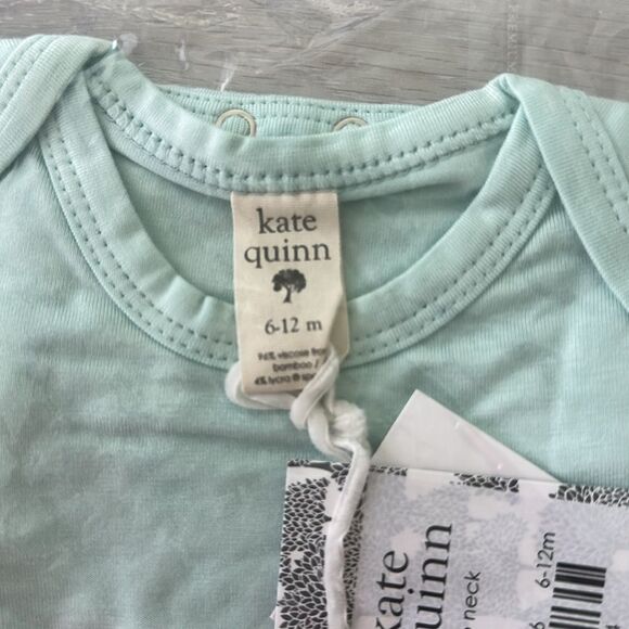 kate Quinn SS Lap Neck Bodysuit (set 2) Grey & Ice Cap 6-12 mo. NWT IN PKG - Picture 5 of 5